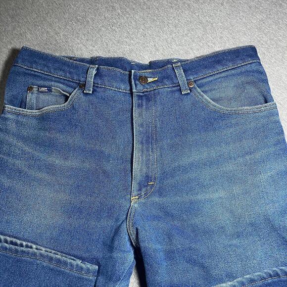 Lee Mens 38 x 30 light/medium washClassic Blue Denim Jeans straight Lee work - Picture 2 of 6